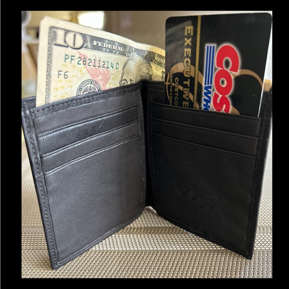 Mens front pocket wallet 
North East Leather Co
Good looking soft brown leather